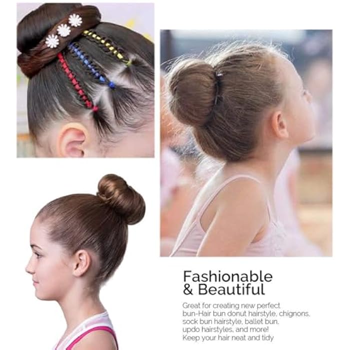 Hair Donut Bun Maker - Ballet Bun Tool, Reusable Hair Bun Shaper, For Work, School, Yoga, Parties & All Occasion, Quick & Easy Neat Hairstyle, One Black Bun (3) - Image 4